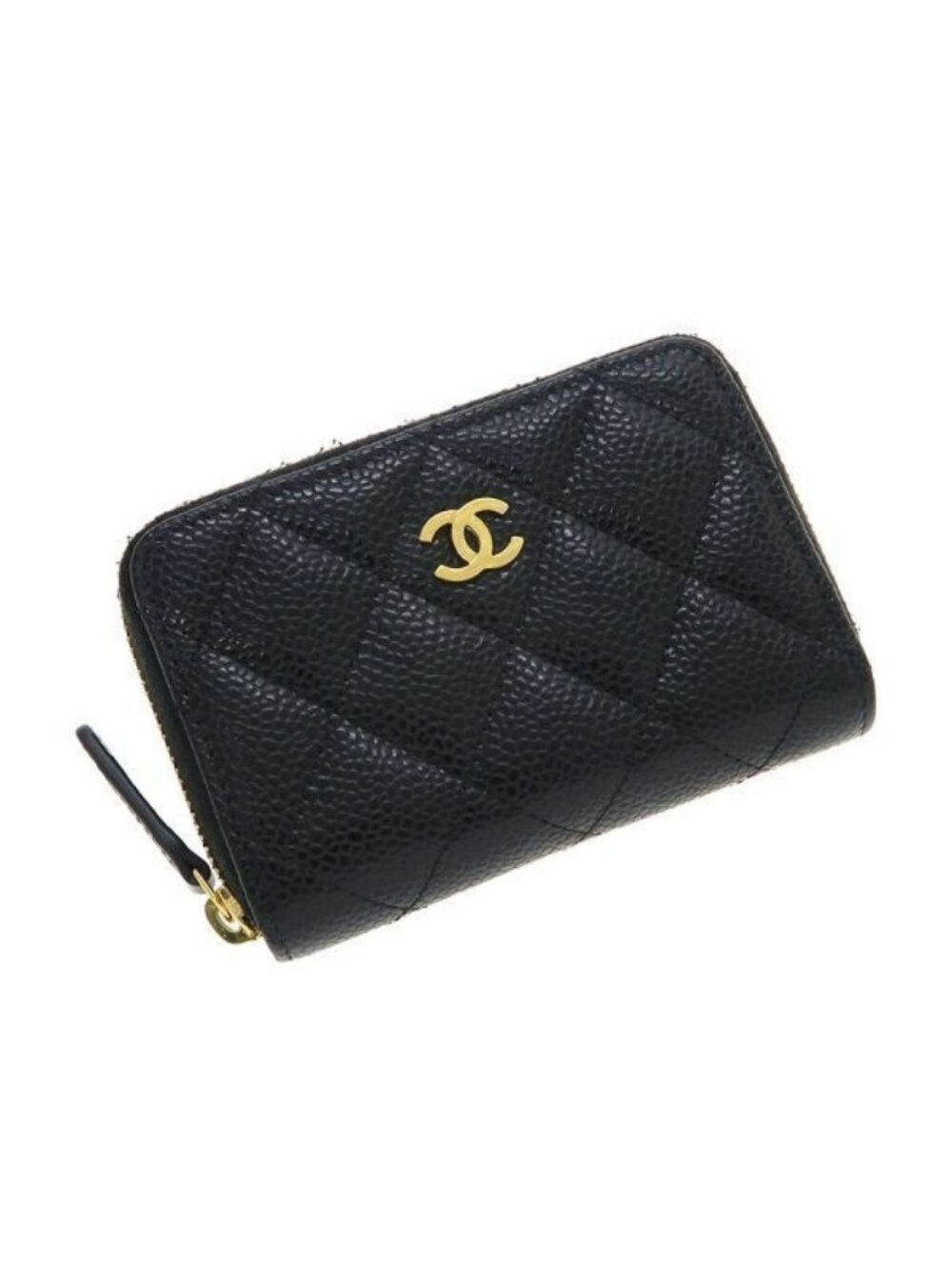 Chanel Quilted Caviar Coin Case